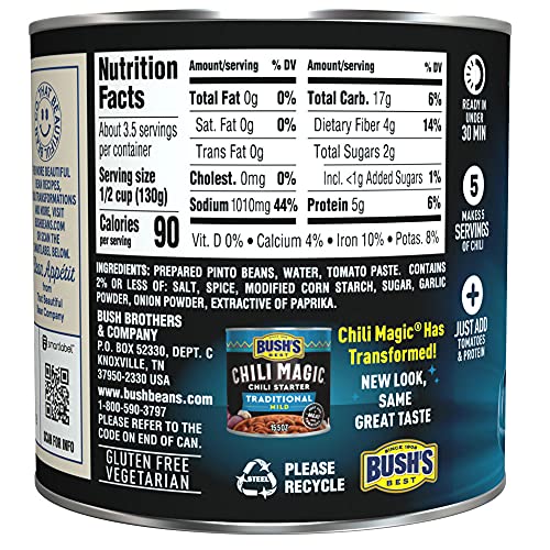 Bush's Best Chili Magic stovetop-simmer scene emphasizes aroma-rich flavors for serving.