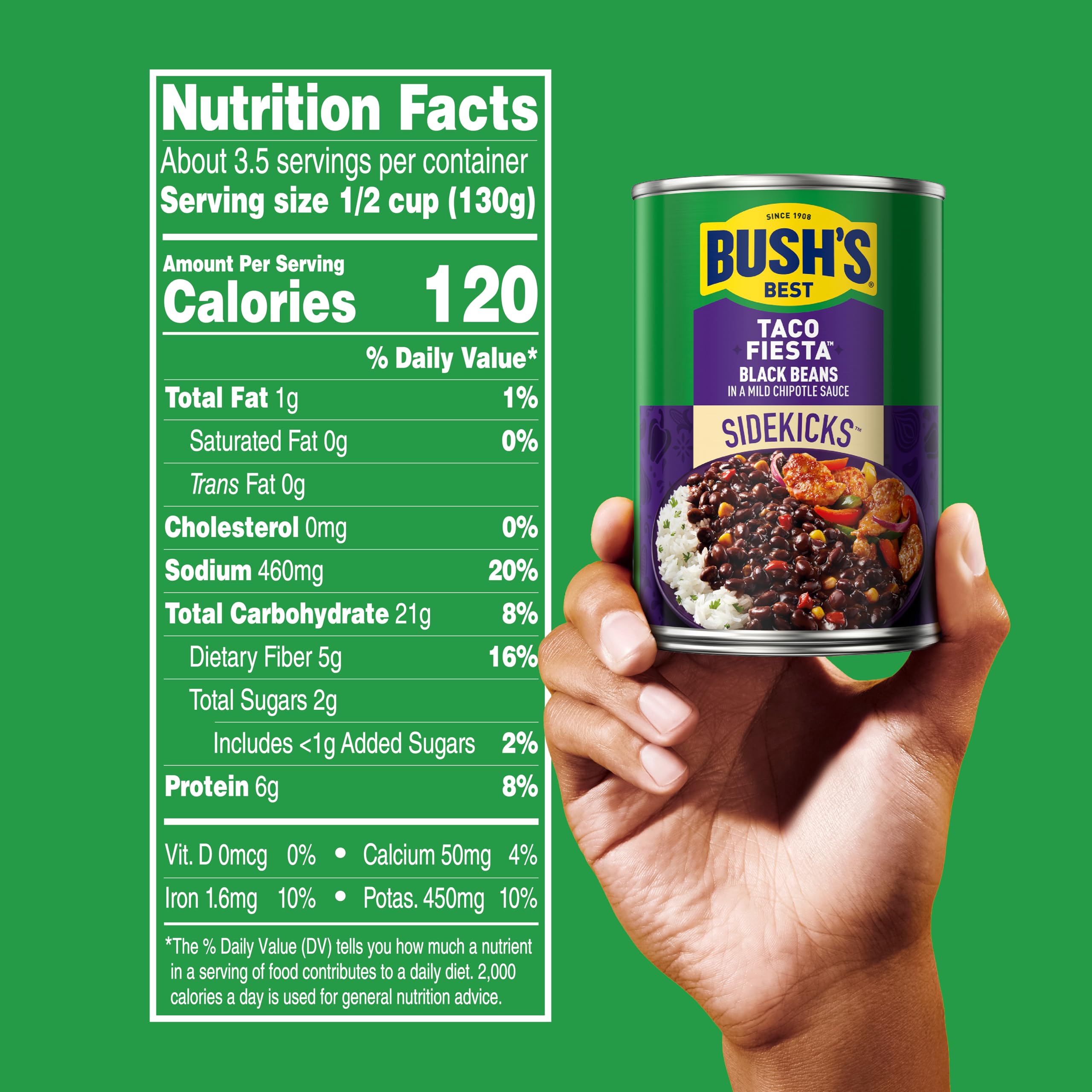 Chipotle sauce close-up on Bush's Best taco beans