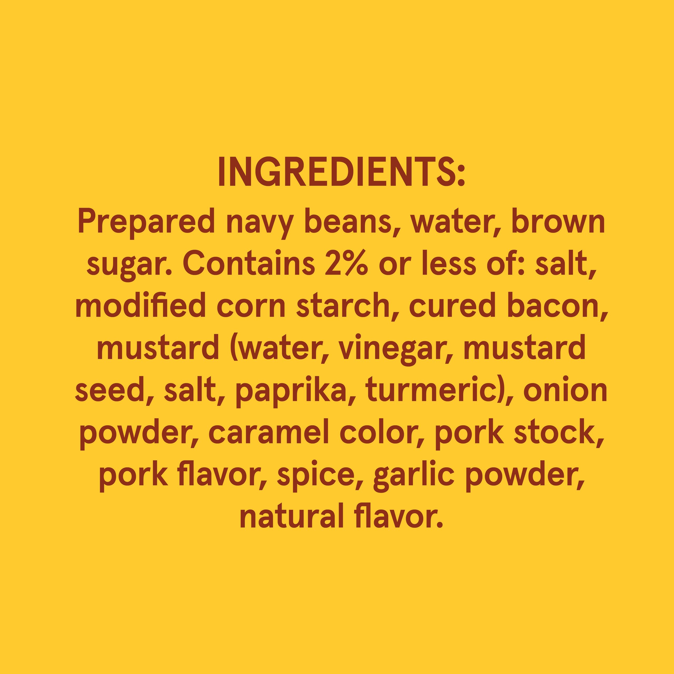Bush's Best closeup brown sugar hickory bacon sauce; rich flavor enhancer