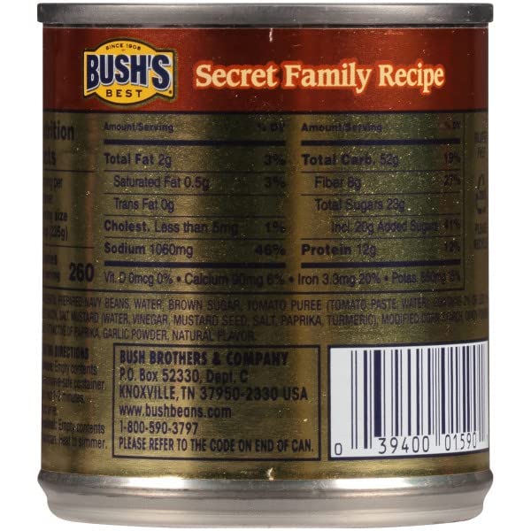 Bush's Best Homestyle Baked Beans lift-tab can for easy opening during cookouts.