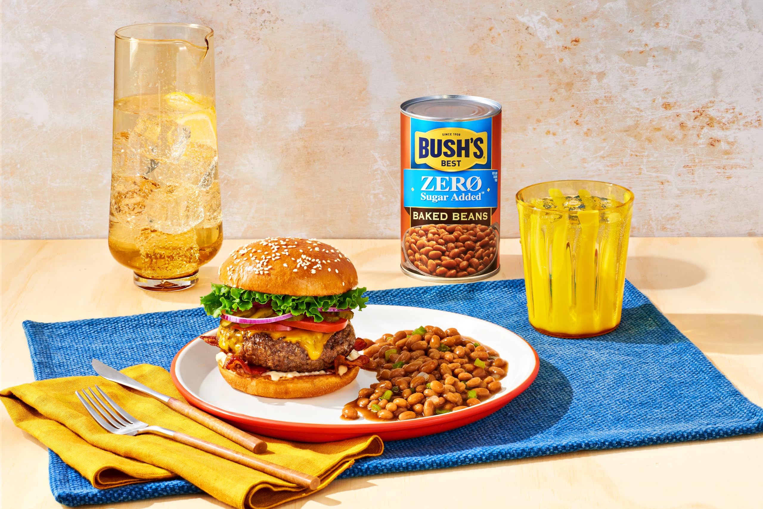 Bush's Best ingredients can graphic showing simple components.