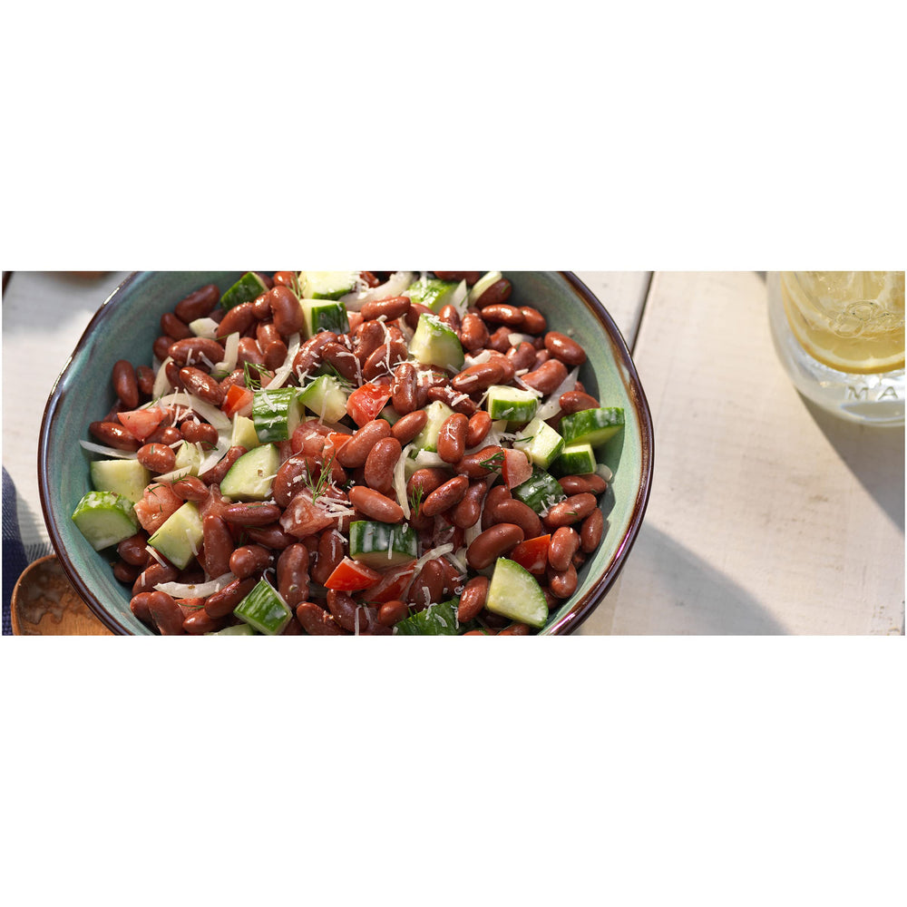 Bush's Best Light Red Kidney Beans pantry image, convenient canned beans for weeknight dinners.