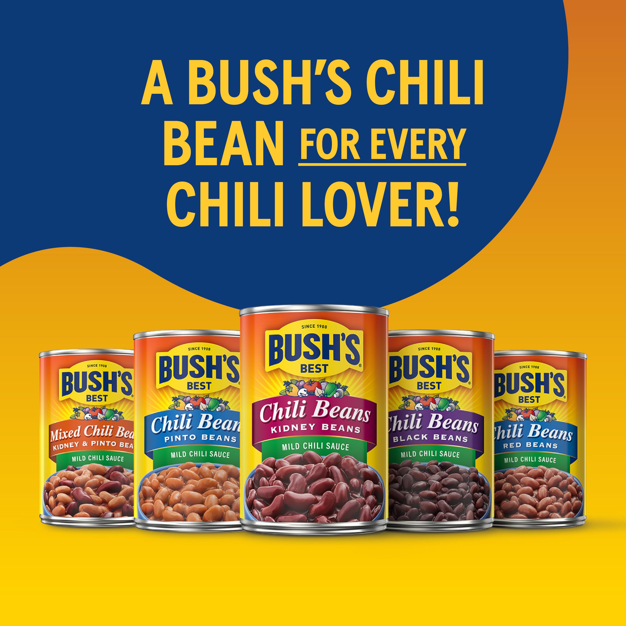 Pack of 12 Bush's Best cans indicating pantry-friendly bulk buying.
