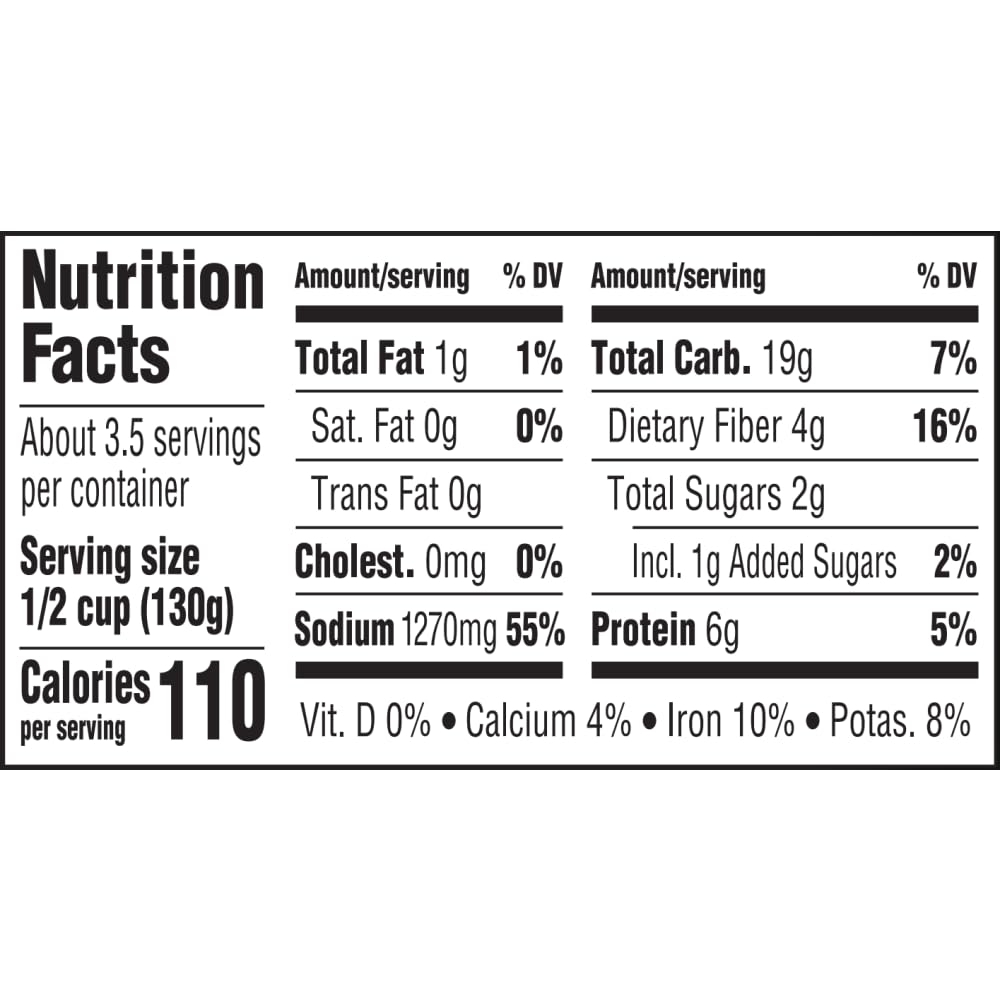 Bush's Best provides 6g plant-based protein per serving.