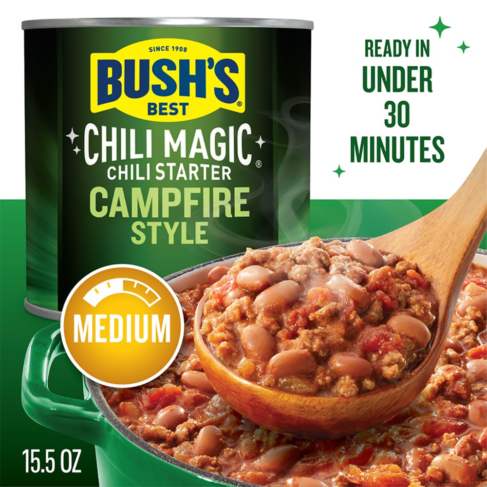 Plant-based protein and fiber per serving in Bush's Best Chili Starter.
