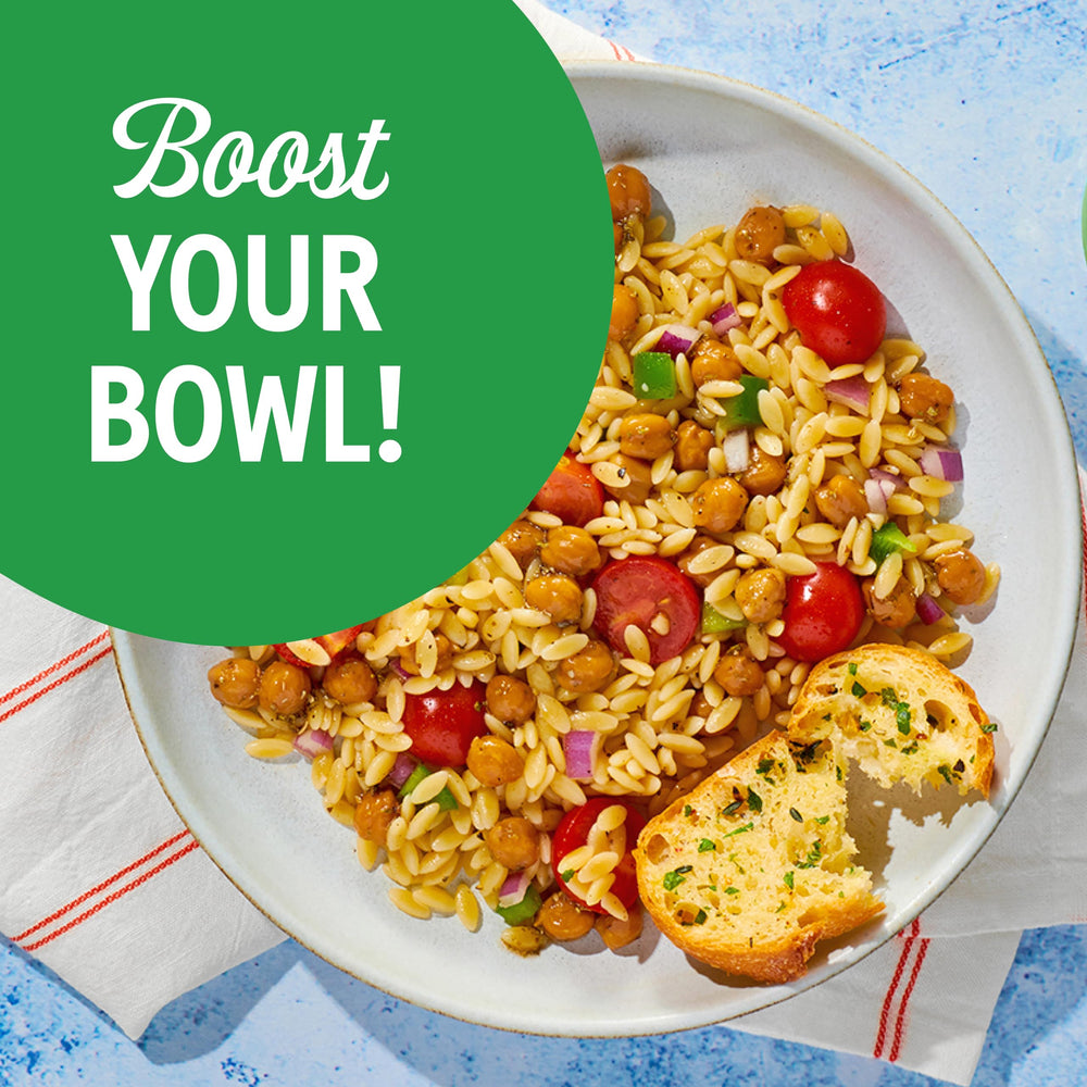 Bush's Best Rustic Tuscany Chickpeas ready-to-use, perfect for quick snacks.