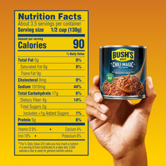 Seasoned pinto beans from Bush's Best show traditional chili spice blend.