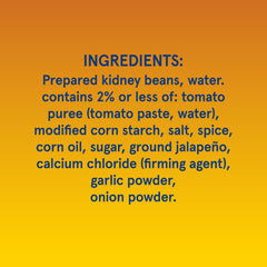Close-up of Bush's Best spicy chili beans ingredients and creamy texture.