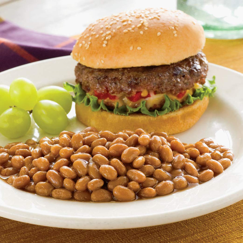 Bush's Best Variety Pack cans display for quick pantry meals