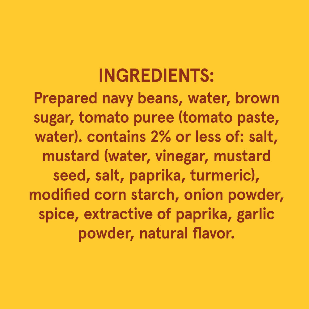 Bush's Best Vegetarian Baked Beans slow-cooked navy beans deliver hearty texture for family meals.