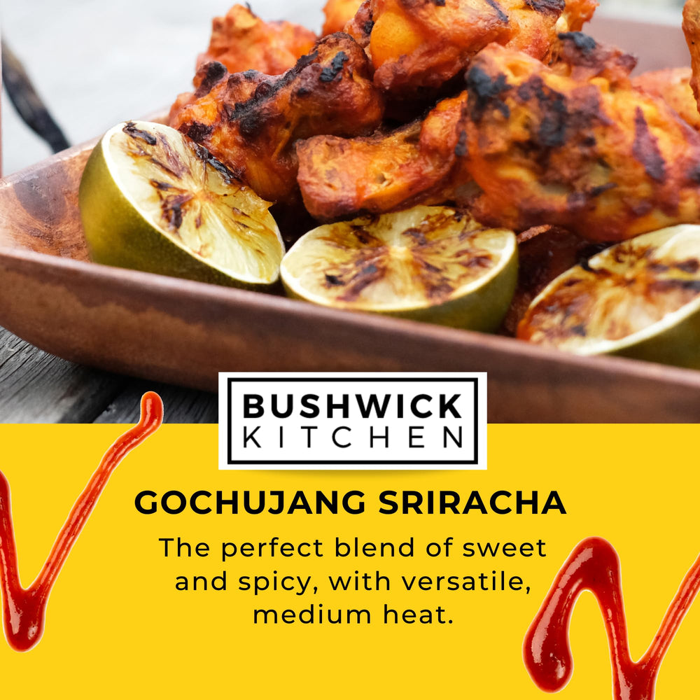 Bushwick Kitchen Weak Knees ingredients showcase gochujang garlic vinegar base