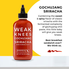 Bushwick Kitchen Weak Knees squeeze bottle demonstrates easy, mess-free pouring