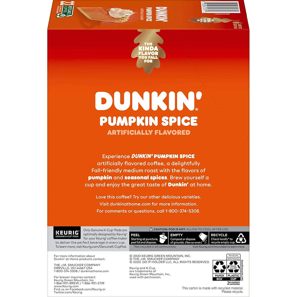 BUTO Dunkin Pumpkin Spice capsules close-up, capturing warm spices and rich roast.