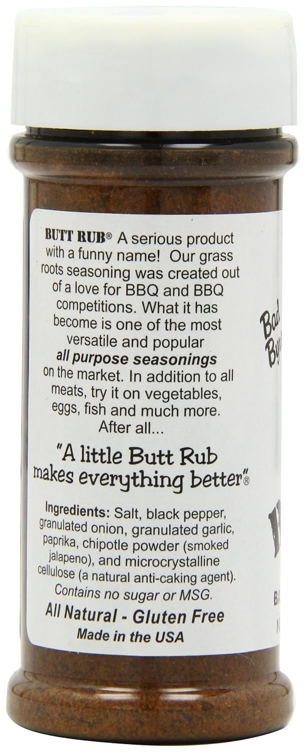 Butt Rub Bad Byron's BBQ Seasoning on pork surface ready for roasting.