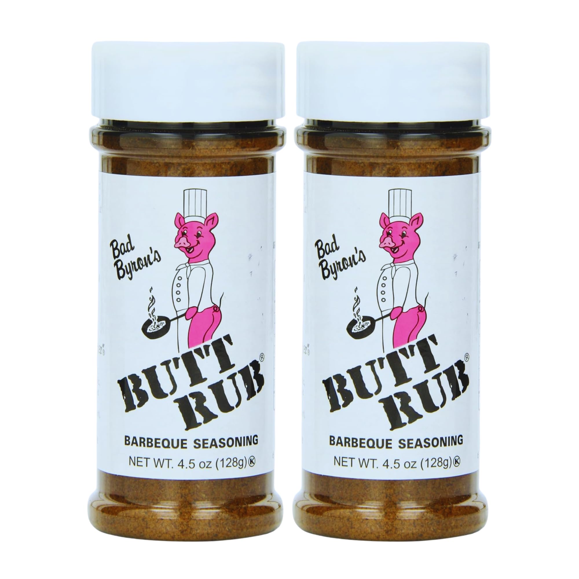 Bad Byron’s Butt Rub jar front view for versatile grill seasoning.