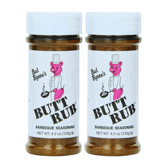 Bad Byron’s Butt Rub jar front view for versatile grill seasoning.