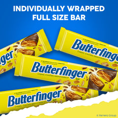 Butterfinger chocolate-coated bar highlights iconic crispety crunchety layers