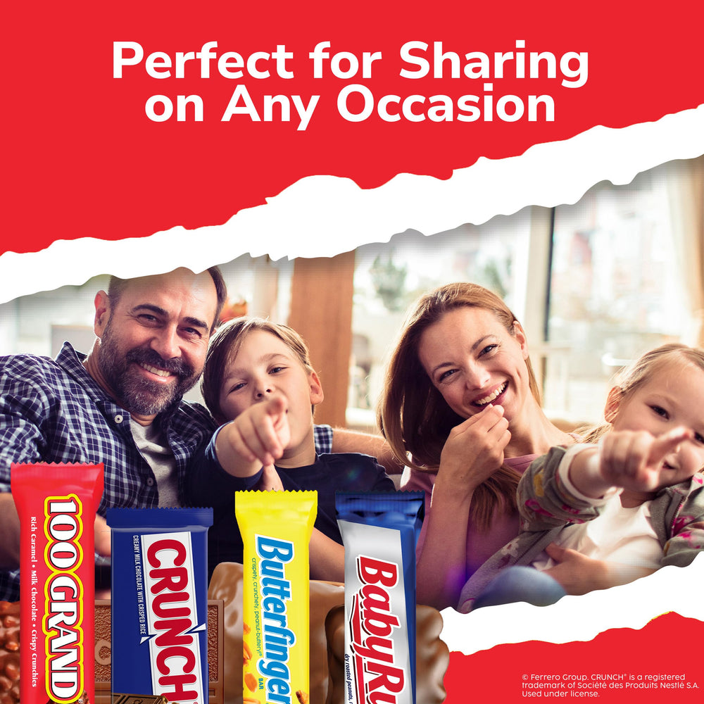 Butterfinger CRUNCH milk chocolate crisp detail emphasizes texture in each bar.