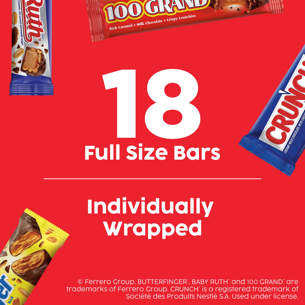 Butterfinger full-size bars close-up peanut butter flavor appeal.