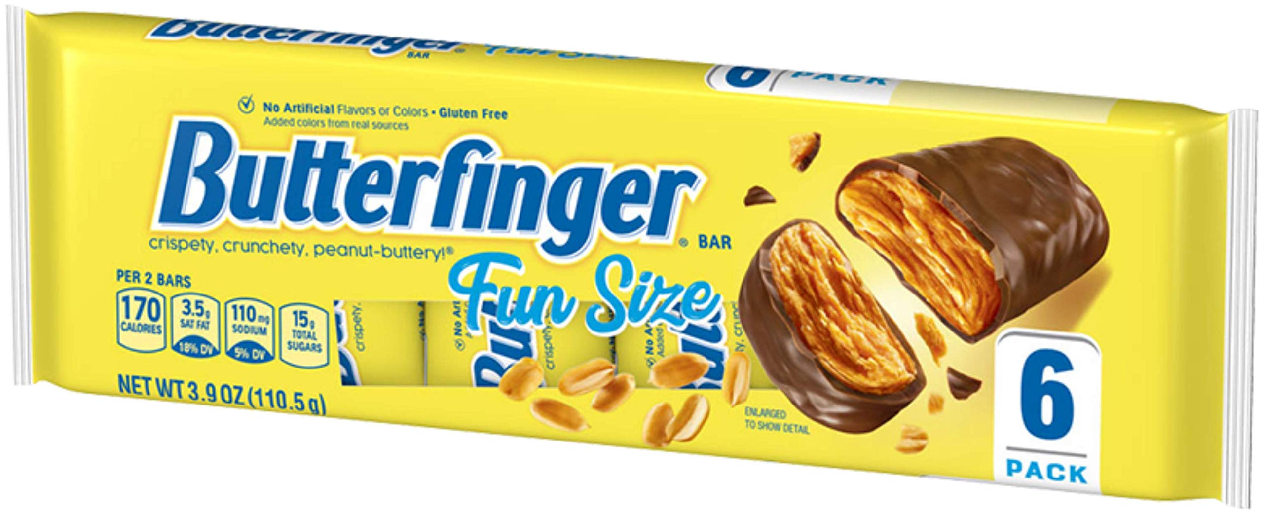 Gluten-free, kosher dairy Butterfinger Fun Size supports diverse snack options.