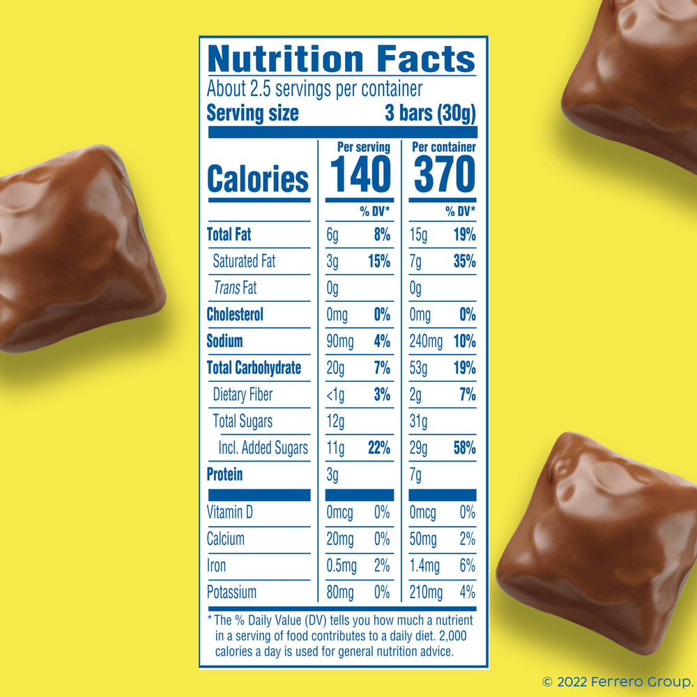Close-up of Butterfinger Unwrapped Minis bite-sized bars showing crunch and chocolate coating