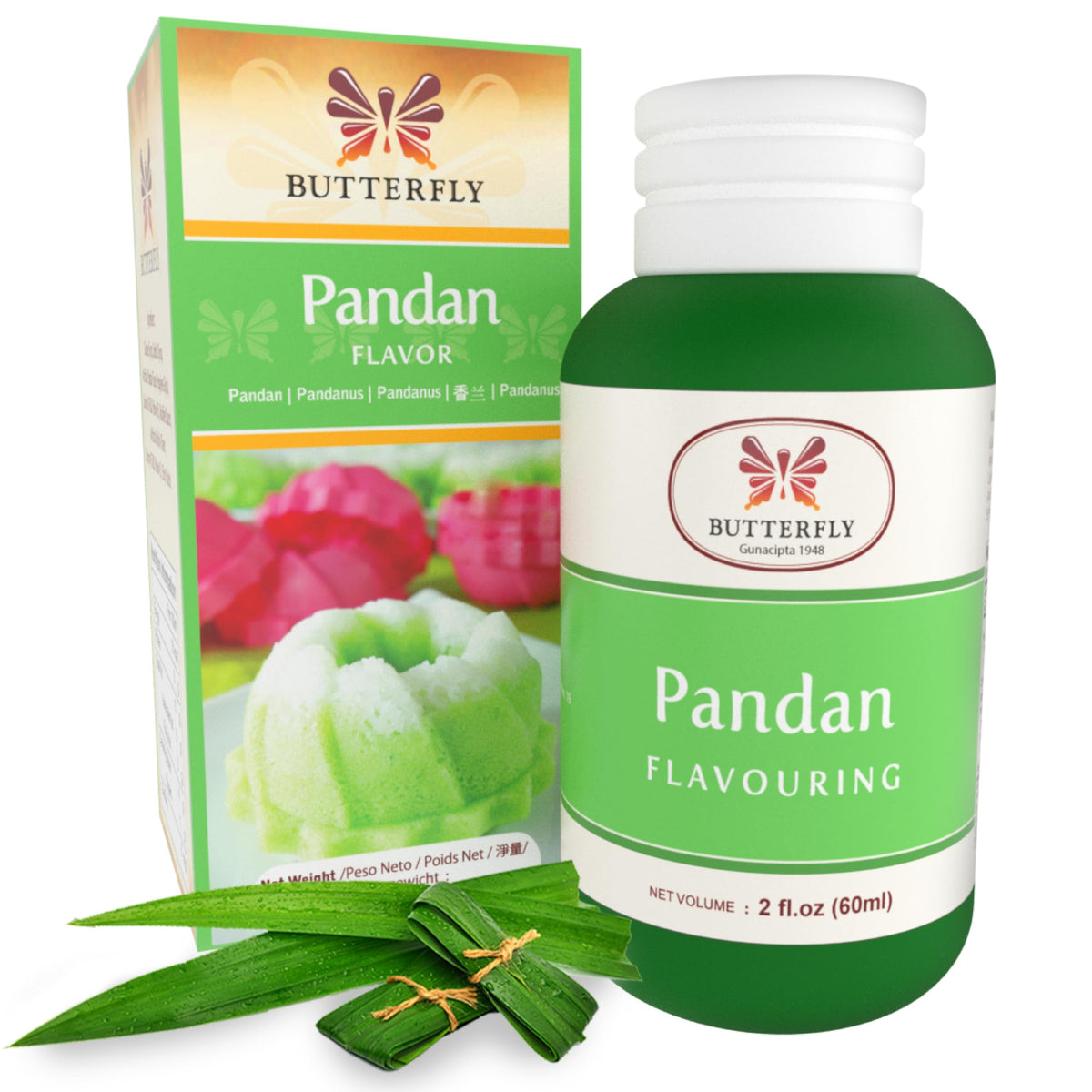 Butterfly Pandan Flavoring Bottle 2oz concentrates aroma for baking