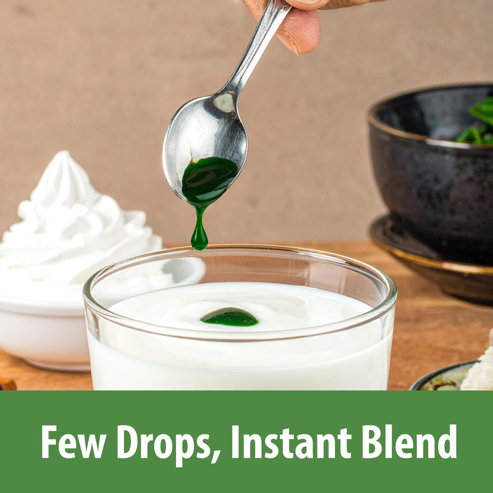 Butterfly Pandan flavoring drops on a dessert for aromatic pandan note