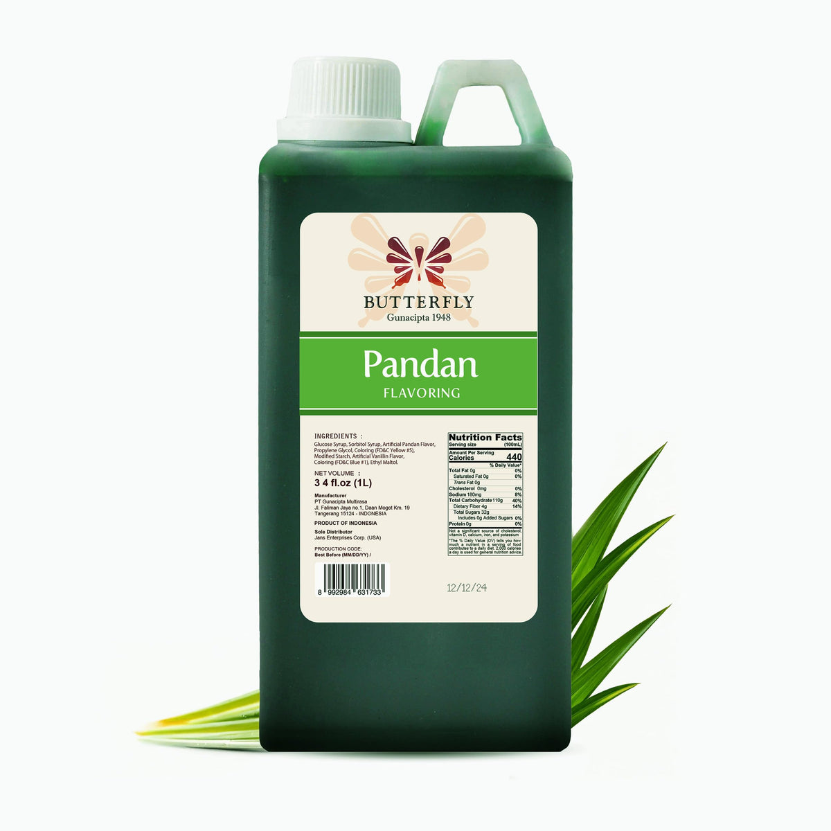 Butterfly Pandan Flavoring Extract bottle ready for baking and desserts.