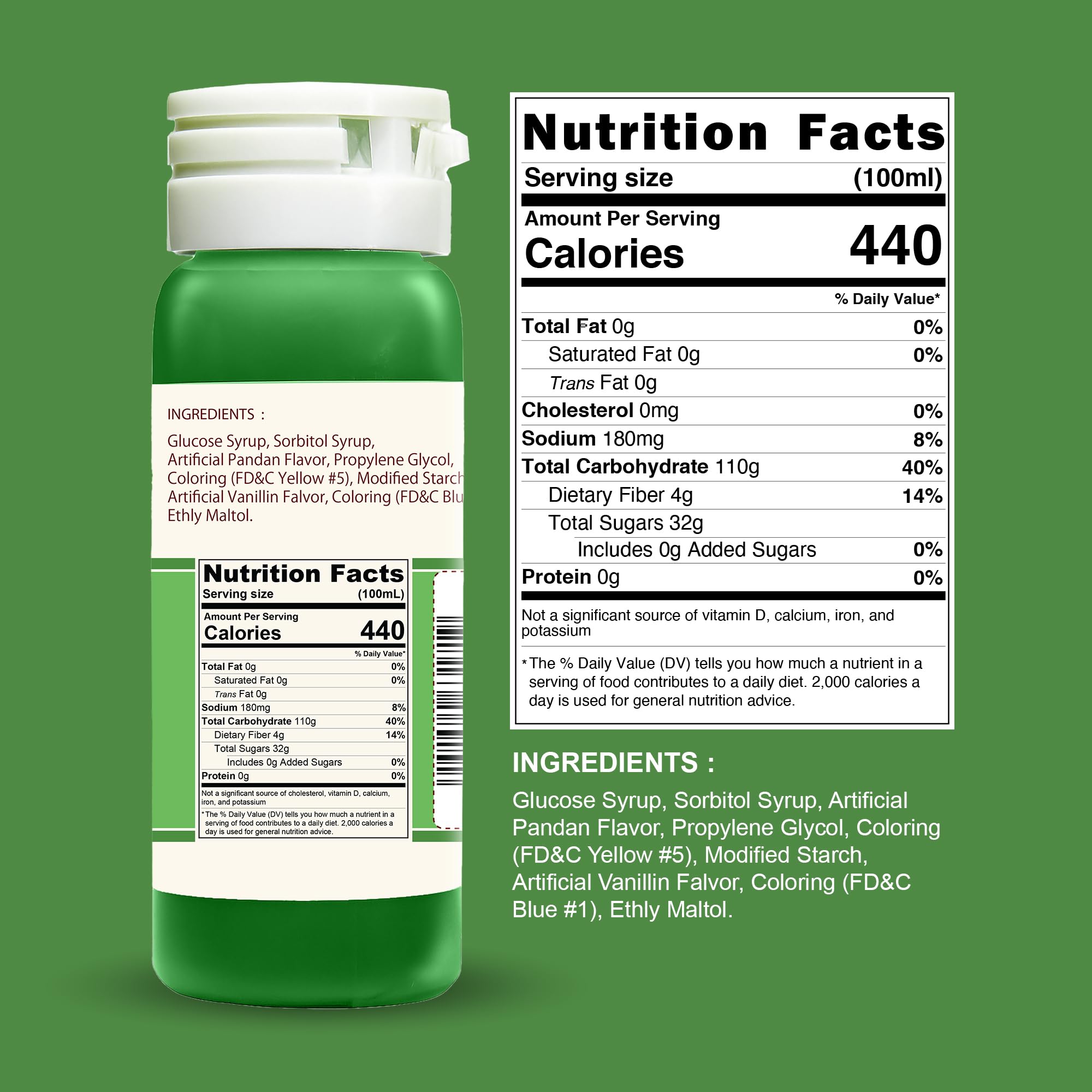 Butterfly Pandan Flavoring used in buko pandan desserts for fragrant layers