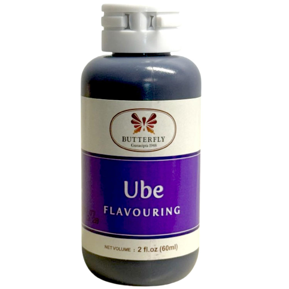 Butterfly Ube Flavoring Extract adds purple hue to latte creations.