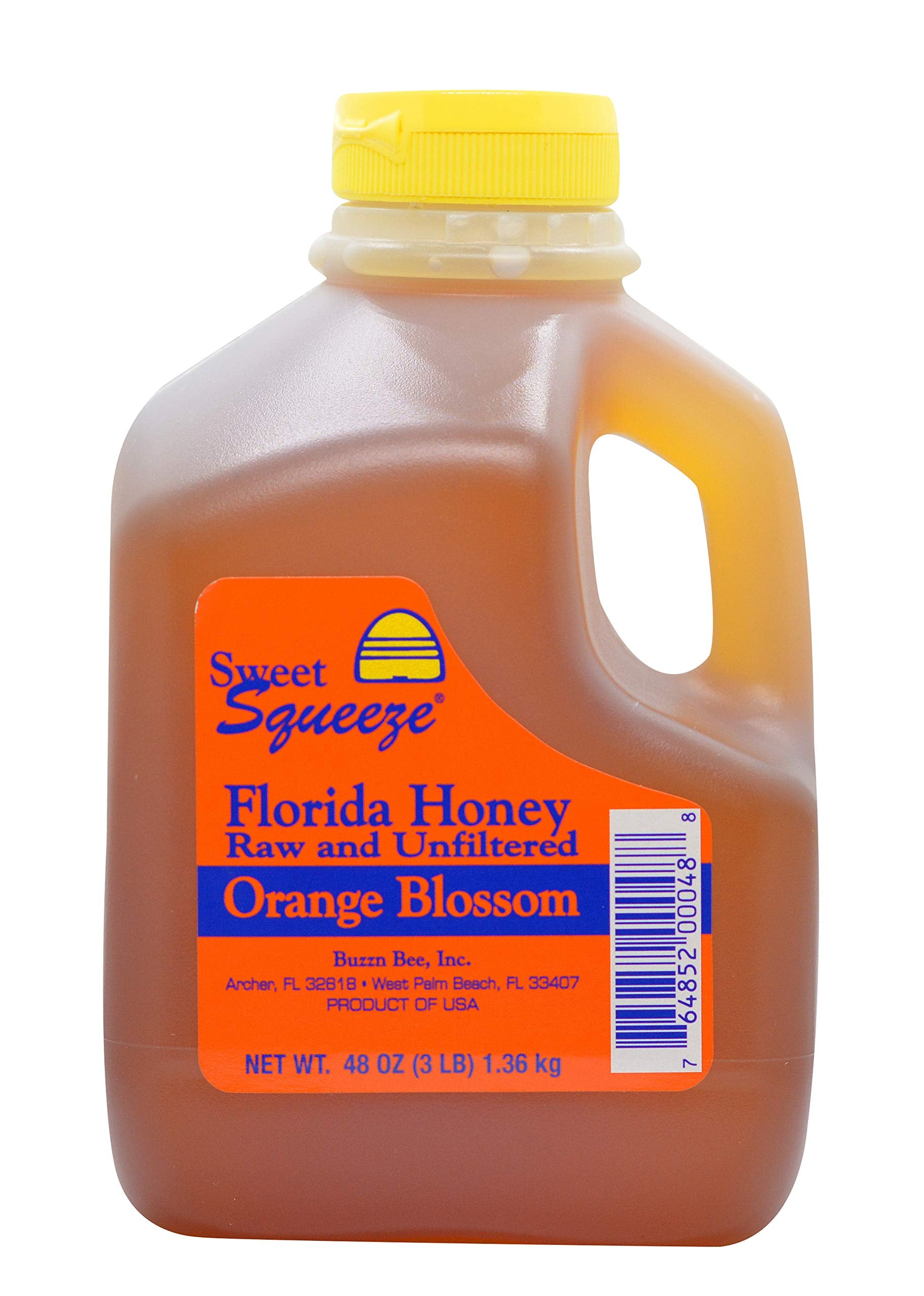 Buzzn Bee Orange Blossom honey bottle for natural sweetness and flavor.