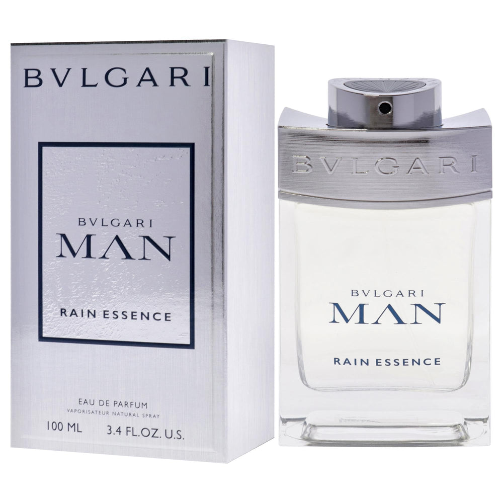 BVLGARI Man Rain Essence packaging conveys luxury and quality.