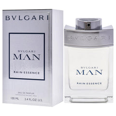 BVLGARI Man Rain Essence packaging conveys luxury and quality.