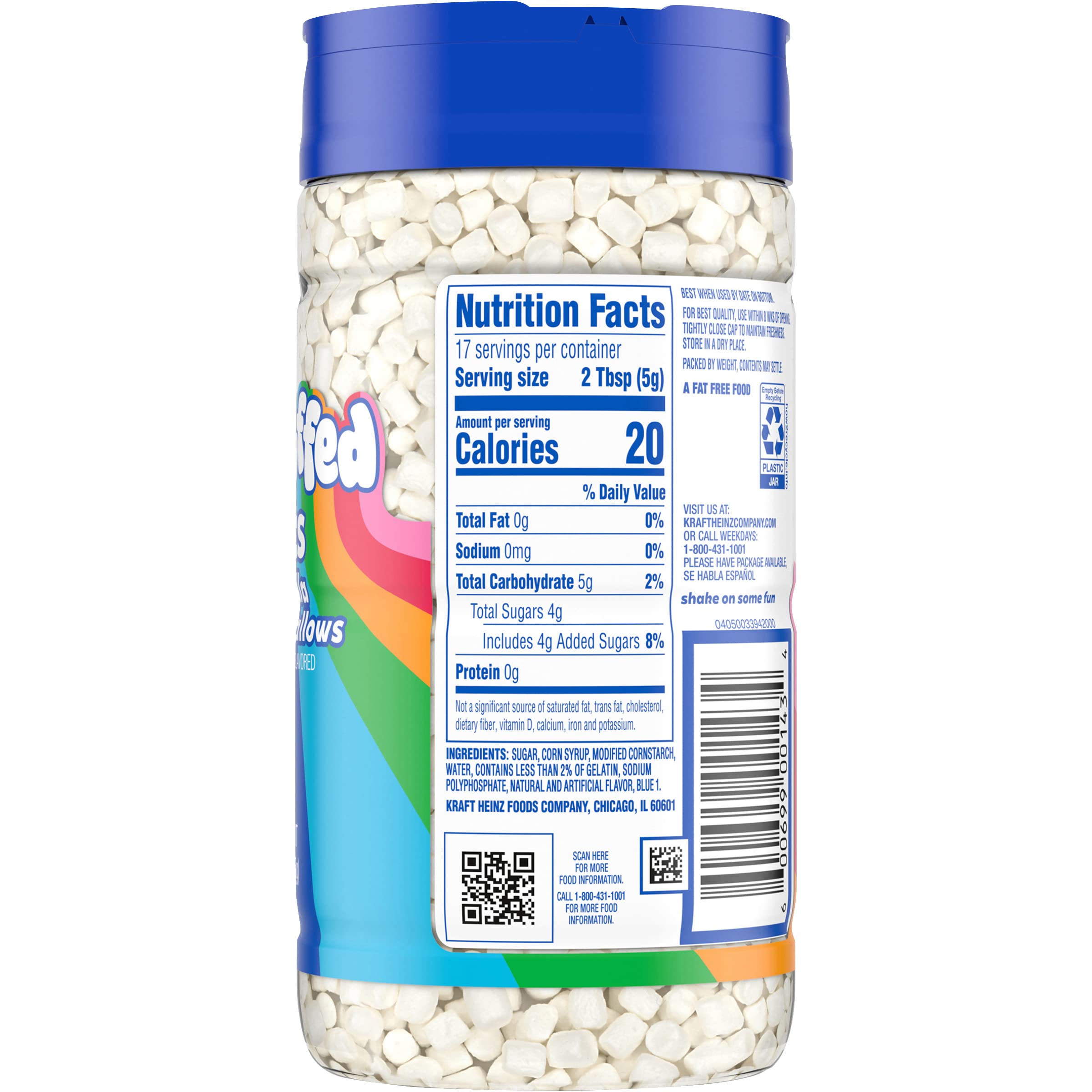 By The Cup Kraft Jet-Puffed Mallow Bits vanilla scoop promotes portion control for measured servings