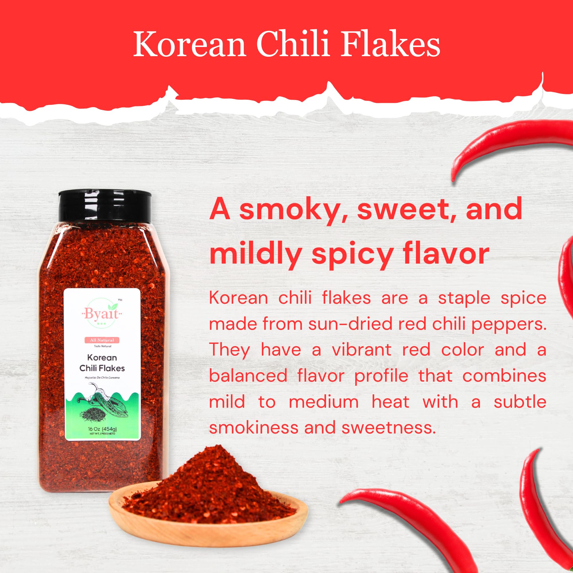 Byait Gochugaru chili flakes brighten stir-fries with depth
