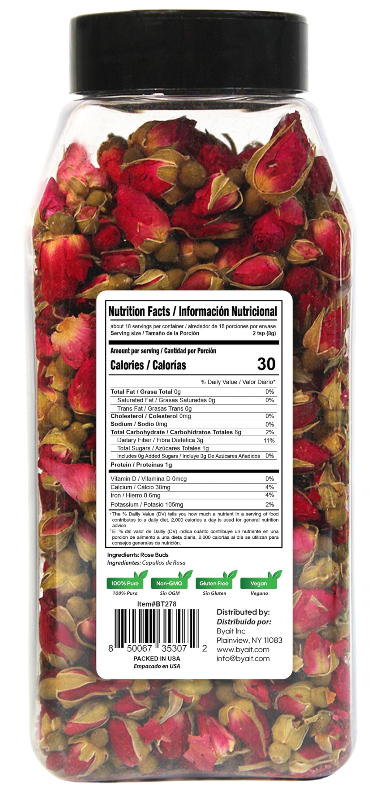 Byait rose buds closeup highlighting vivid petals for relaxing herbal infusions.