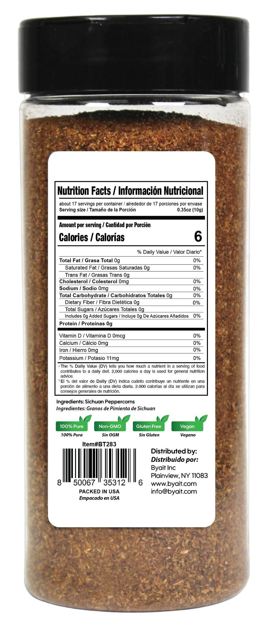 Close-up of Byait Sichuan peppercorn powder, premium quality for marinades.