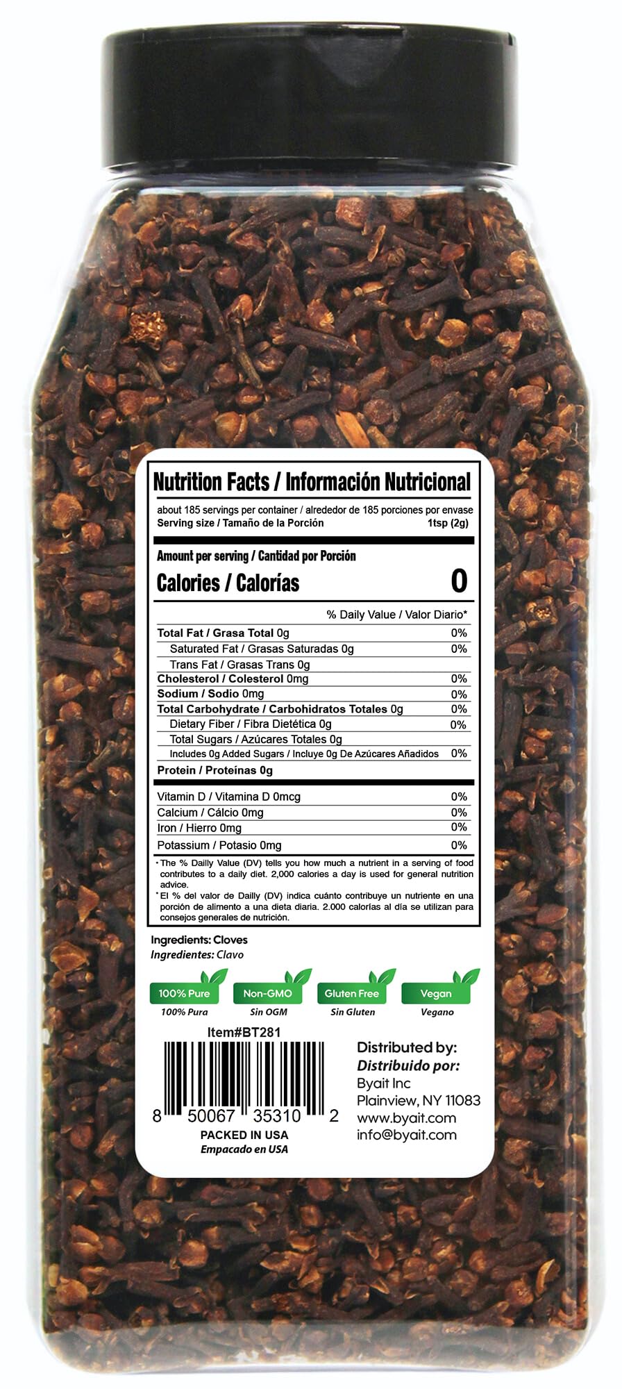 Byait Whole Cloves closeup aroma ideal for enhancing savory dishes and baking