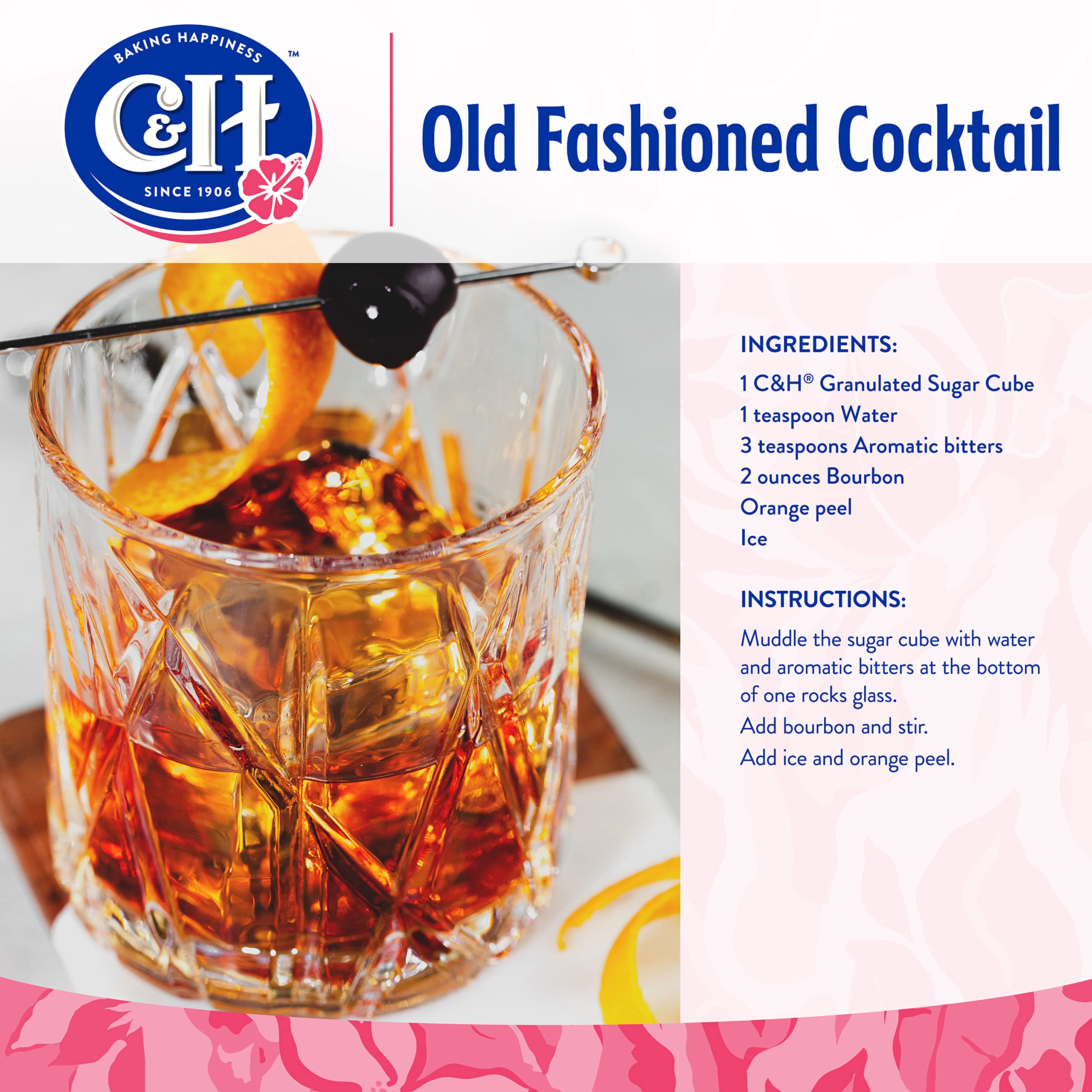 C&H sugar cubes in beverage setup, perfect for hot or cold drinks