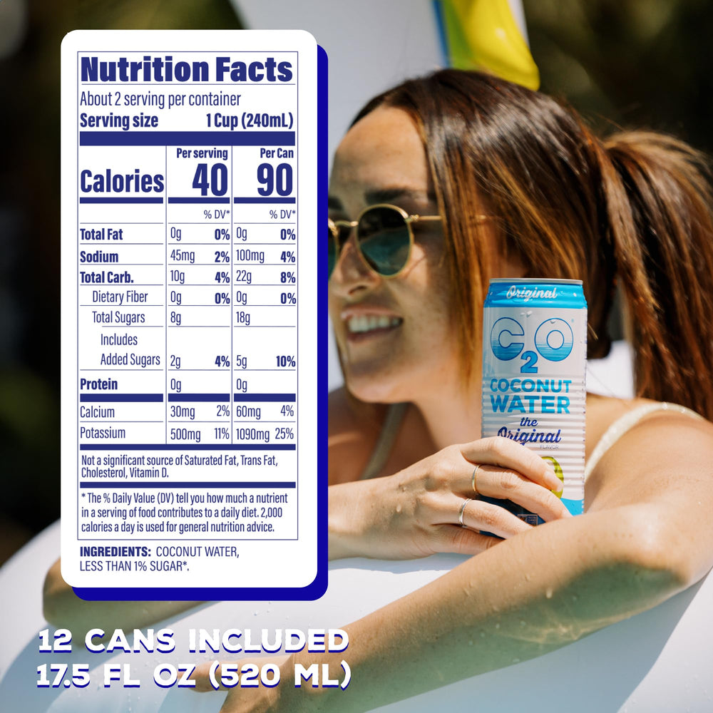 C2O 17-5oz can highlights electrolytes for balanced hydration.