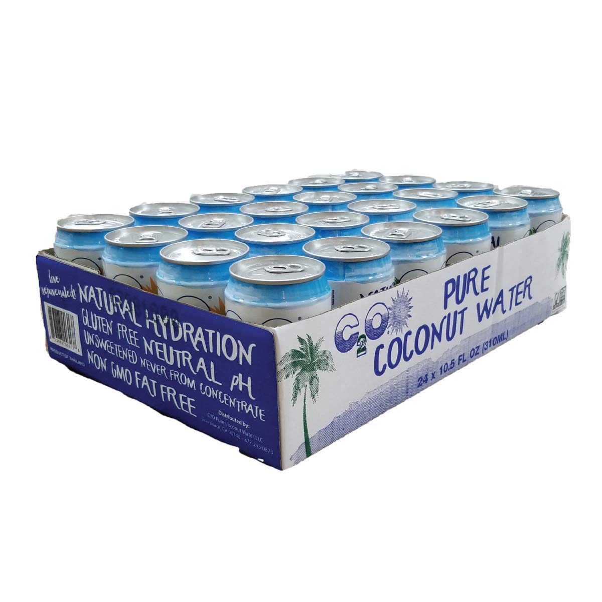 C2O 10.5 oz cans lined up for quick refreshment