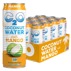C2O Mango Coconut Water can front for fresh flavor and natural hydration.
