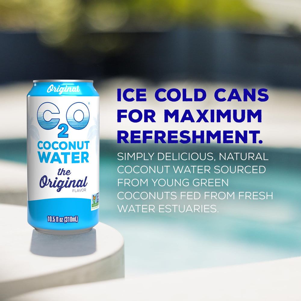 C2O label detail on can emphasizing no artificial ingredients.