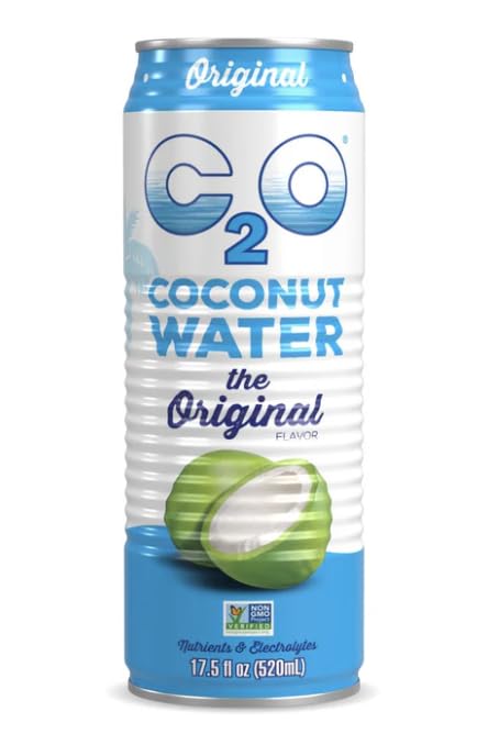 C2O being poured into a glass to show natural flavor.