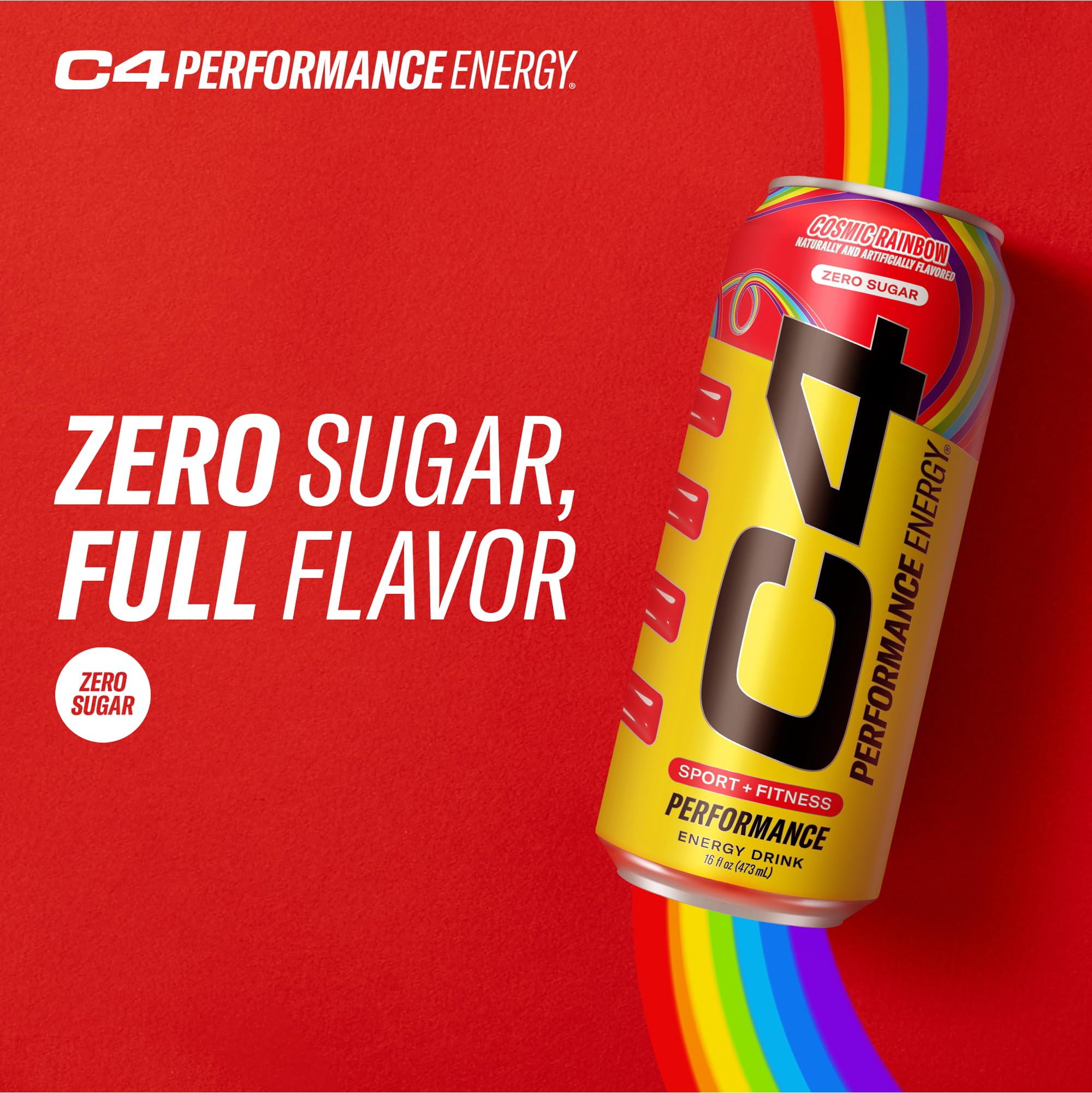 C4 Cosmic Rainbow can held in hand for on-the-go energy