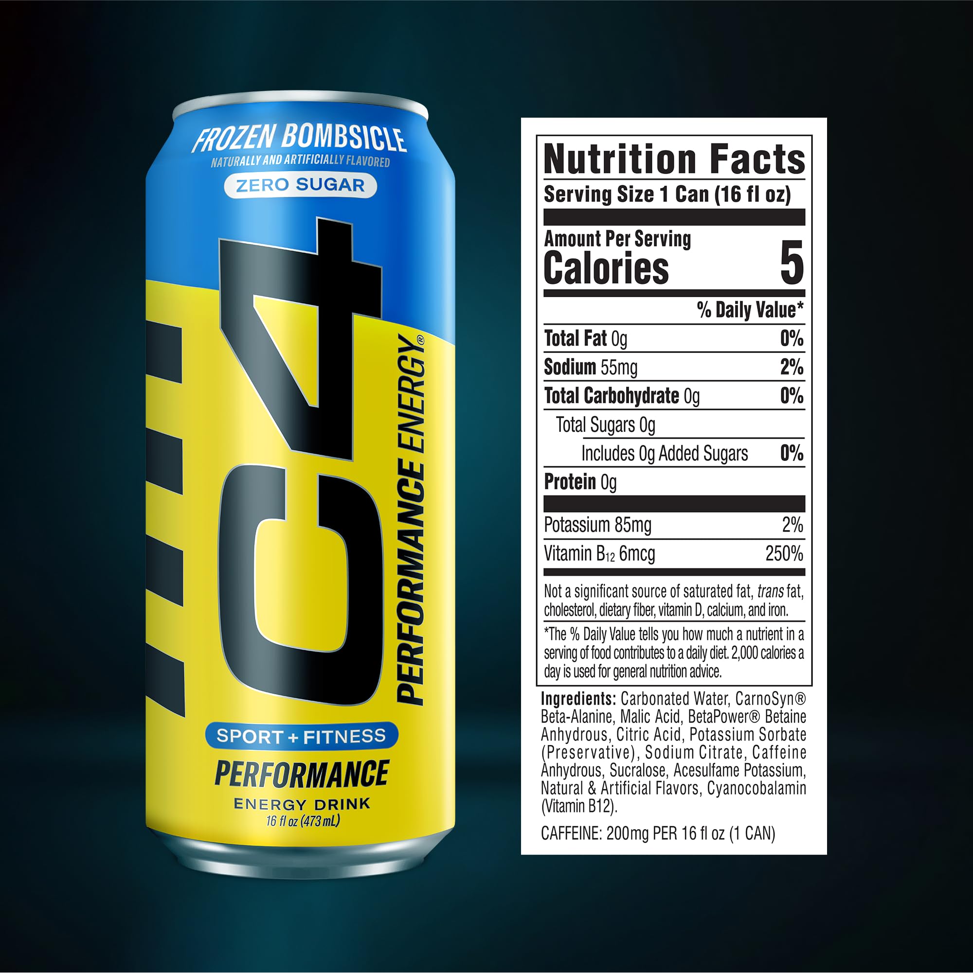 C4 Energy flavor varieties close-up including Frozen Bombsicle