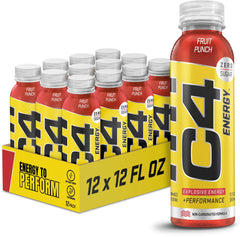 C4 Energy Fruit Punch can front view for on-the-go pre-workout boost.