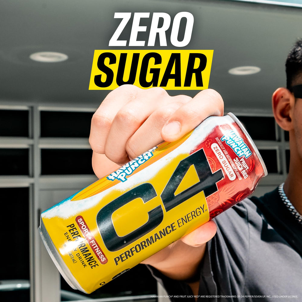 Close-up of Beta-Alanine and BetaPower ingredients in C4 Energy Hawaiian Punch.