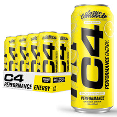 C4 Energy Lemonade Limited Edition can with refreshing lemon flavor and zero sugar.
