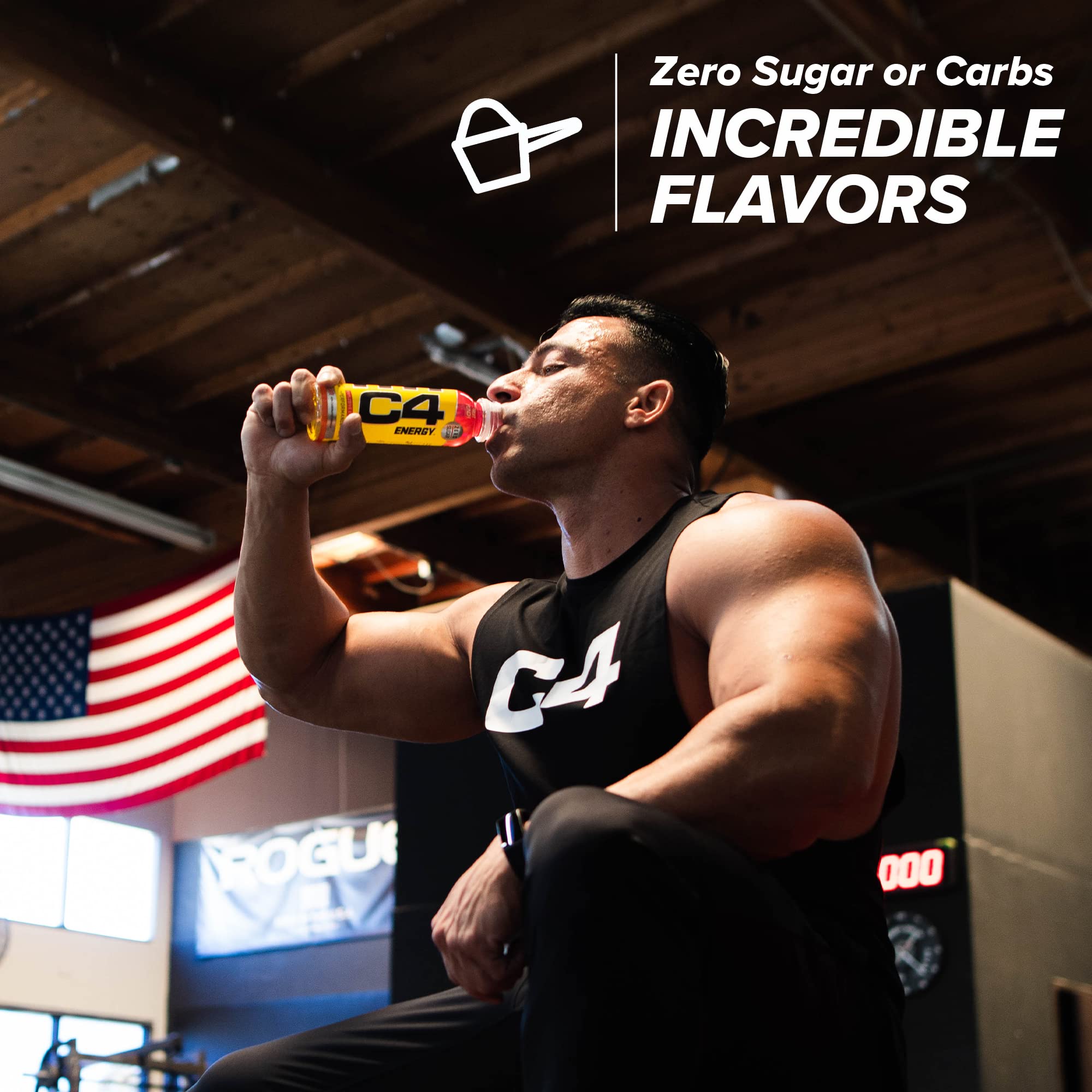 C4 Energy STL Icy Blue Razz gym bag-ready can boosts pre-workout buzz.